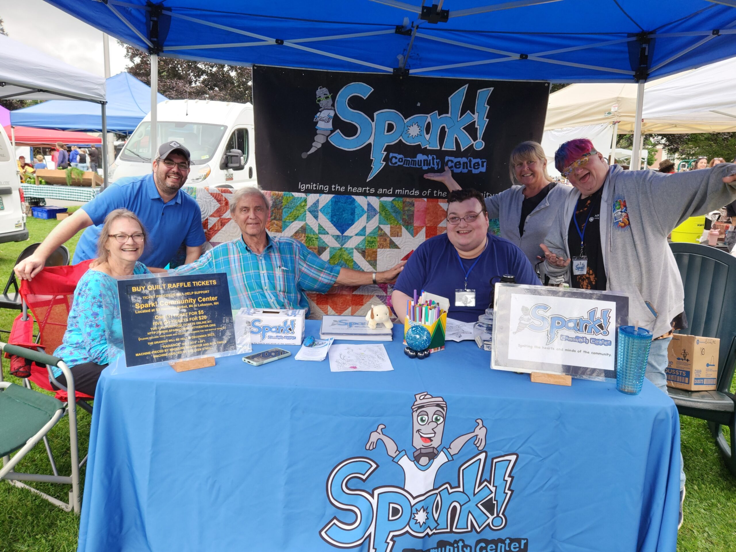 John and Spark! Community Center at the Norwich Farmer's Market.